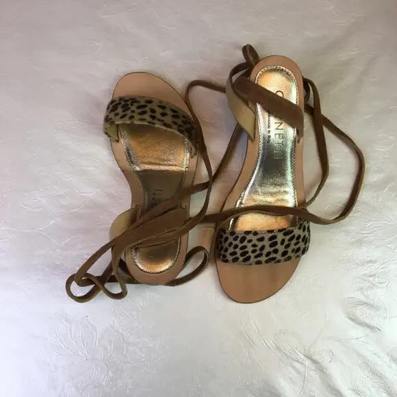 Cornetti Tropea Wedge Cheetah Print Sandals 36 - Picture 6 of 16